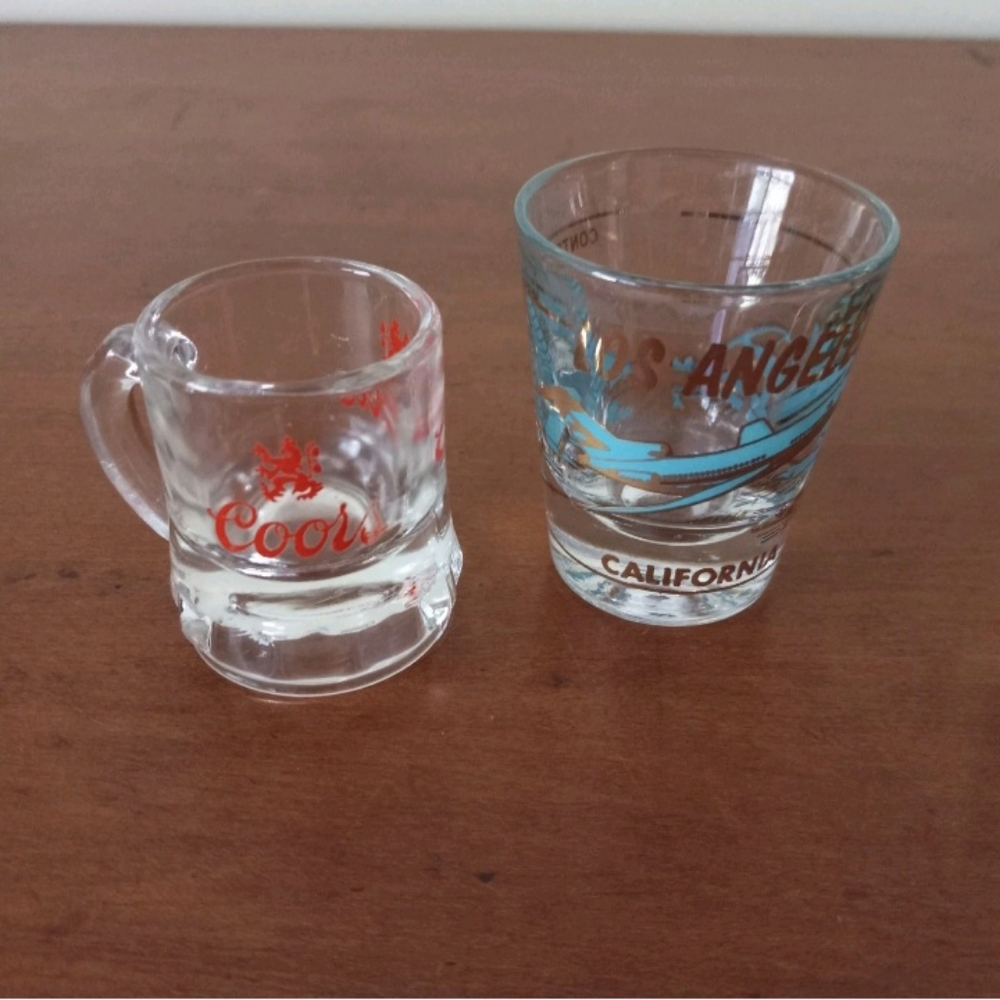 Bar Themed Coors Toothpick Holder & LAX Airport Shot Glass